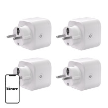 Išmanusis kištukas - Sonoff S61S Matter Wi‑Fi kištukai, 4 vnt., balti