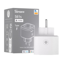 Išmanusis kištukas - Sonoff S61STPF 2,4 GHz Wi‑Fi energijos stebėjimas 3 840 W baltas