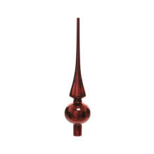 Christmas tree topper Decoris 113069, red, glass