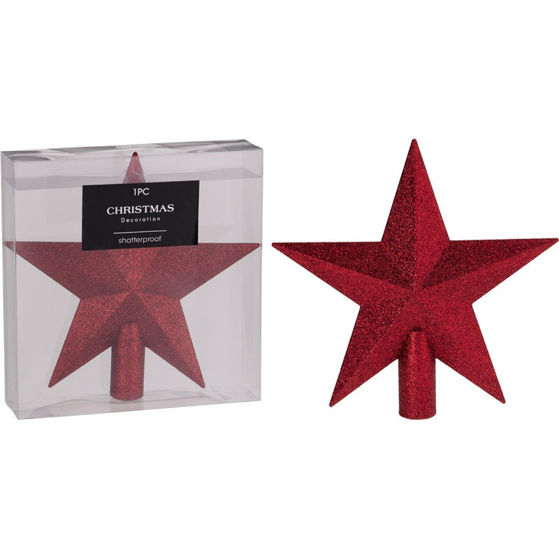 Fir tree top AVS102580, red, plastic