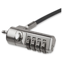 Laptop Cable Lock - Swivel Hinge - 2 m Steel Cable - 4-Digit Combination Lock - Locking Security Cable