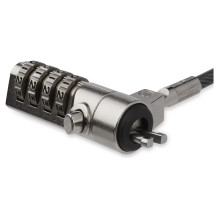 Laptop Cable Lock - Swivel Hinge - 2 m Steel Cable - 4-Digit Combination Lock - Locking Security Cable