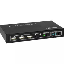 InLine The 2x1 KVM HDMI Switch 2x1 HDMI 4K2K USB 2.0 MITAI_ Audio