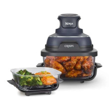 Ninja CRISPi Single 3,8 l 1700 W karšto oro gruzdintuvė Blue Pilka permatoma