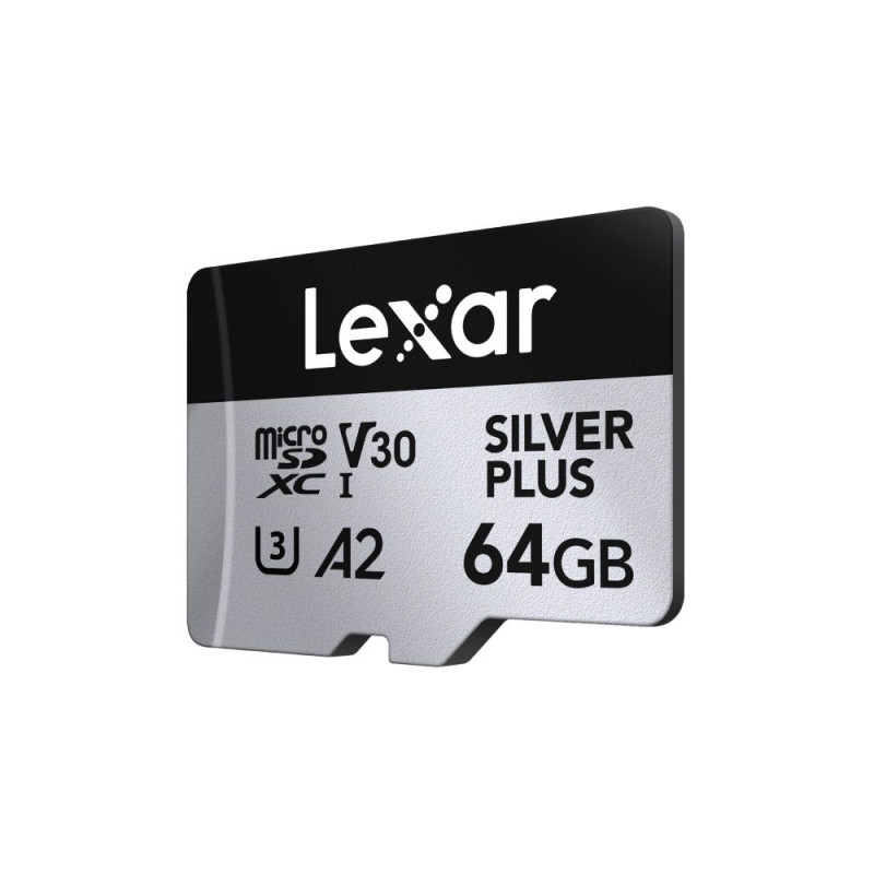 Lexar Profesionalus SILVER PLUS 64 GB „MicroSDXC UHS-I“ 3 klasės