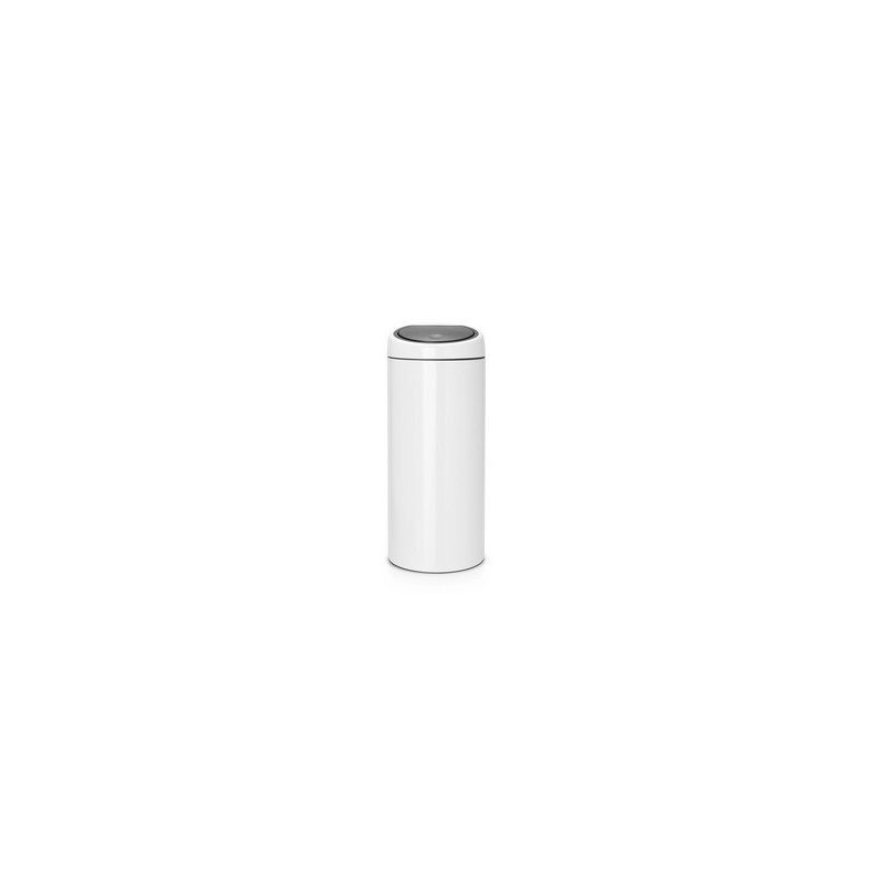 Brabantia Touch Bin 30L Round Plastic Stainless steel White