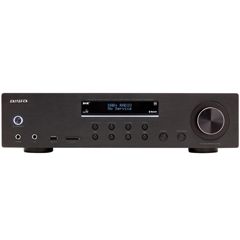 Aiwa AMR-200DAB / BK garso stiprintuvas 2.0 kanalai, juodas