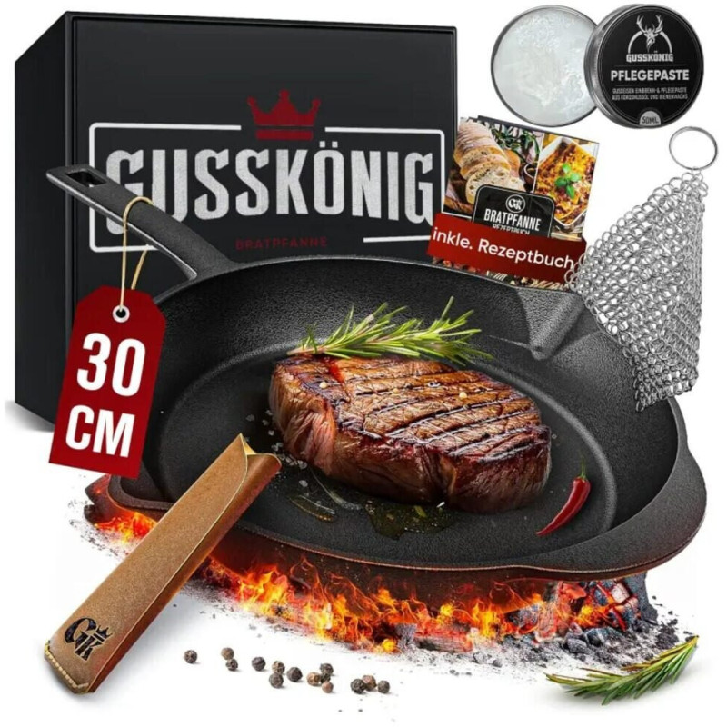 VidaXL Gusskönig cast iron frying pan 30cm