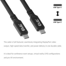 USB cable Club 3D CLUB3D CAC-2509 USB cable USB4 Gen 2x2 9 m USB C 20 Gbit / s 100 W Black USB cable Club 3D CLUB3D CAC-2509 USB cable USB4 Gen 2x2 9 m USB C 20 Gbit / s 100 W Black