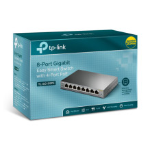 TP-Link 8 prievadų Gigabit lengvasis išmanusis jungiklis su 4 PoE prievadais TP-Link 8 prievadų Gigabit lengvasis išmanusis jungiklis su 4 PoE prievadais