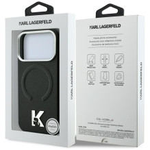 KARL LAGERFELD case for IPHONE 18 Pro Max / 17 Pro Max compatible with MagSafe (Grained Embossed Ring & Kameo Logo) KARL LAGERFELD case for IPHONE 18 Pro Max / 17 Pro Max compatible with MagSafe (Grained Embossed Ring & Kameo Logo)