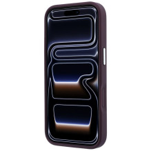 KARL LAGERFELD case for IPHONE 18 Pro / 17 Pro compatible with MagSafe (Ring Stand 360 Saffiano Classic Logo) burgundy