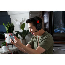 Wired headphones Jack 3,5 mm with microphone Turtle Beach Recon 70N red and black