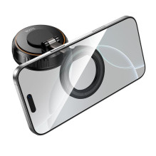 Car phone holder compatible with MagSafe with suction cup Hoco H105 black Car phone holder compatible with MagSafe with suction cup Hoco H105 black