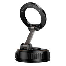 Car phone holder compatible with MagSafe with suction cup Hoco H105 black Car phone holder compatible with MagSafe with suction cup Hoco H105 black
