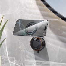 Car phone holder compatible with MagSafe with suction cup Hoco H105 black Car phone holder compatible with MagSafe with suction cup Hoco H105 black