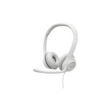 LOGITECH H390 Headset on-ear wired USB-A off-white