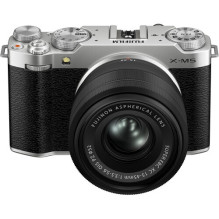 Sisteminis Fotoaparatas - FUJIFILM X-M5 + XC15-45 Sidabrinis
