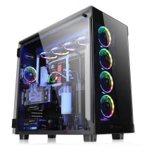 „Thermaltake View 91 TG RGB Ultra Tower“ juodas korpusas „Thermaltake View 91 TG RGB Ultra Tower“ juodas korpusas
