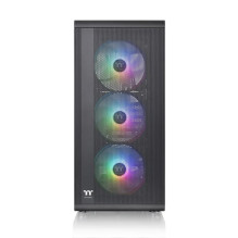 „Thermaltake S200 TG ARGB“ MIDI bokštas, juodas „Thermaltake S200 TG ARGB“ MIDI bokštas, juodas