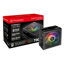Thermaltake Smart RGB maitinimo blokas 700 W 20+4 kontaktų ATX ATX Juodas Thermaltake Smart RGB maitinimo blokas 700 W 20+4 kontaktų ATX ATX Juodas