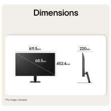 LCD Monitor, LG, 27 ", 1920 x 1080 pixels, Full HD, Native aspect ratio 16:9, LCD, Flat, 27U411B-B
