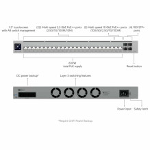 Switch UniFi Switch Pro HD 24 PoE Zarządzalny L2 / L3 2.5G Ethernet (100 / 1000 / 2500) Obsługa PoE 1U Pilka