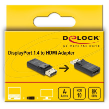 AV adapter Delock Active DisplayPort 1.4 to HDMI 8K with HDR function AV adapter Delock Active DisplayPort 1.4 to HDMI 8K with HDR function