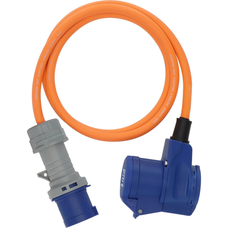 Power strip 1.5 m 1 x socket outdoor Orange (1132920325)