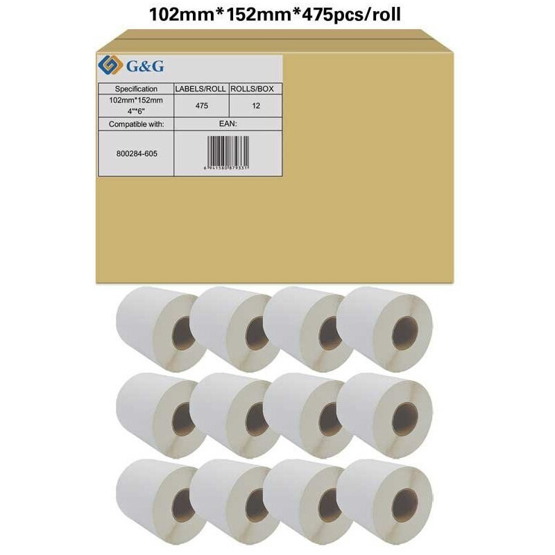 G&amp;G Self-adhesive printing labels White (19747)