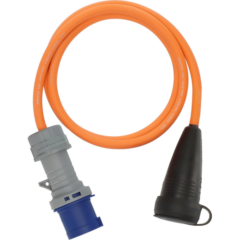 Power strip 1.5 m 1 x socket outdoor orange (1132920125)