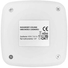 Radarinis judesio ir šviesos jutiklis USB WiFi TUYA T155 OXT Radarinis judesio ir šviesos jutiklis USB WiFi TUYA T155 OXT