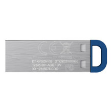 USB atmintukas PNY Kingston Technology DataTraveler 128GB Kyson 220 MB / s Metalinis USB 3.2 Gen 1 (DTKNG2 / 128GB) USB atmintukas PNY Kingston Technology DataTraveler 128GB Kyson 220 MB / s Metalinis USB 3.2 Gen 1 (DTKNG2 / 128GB)