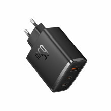 Sieninis Įkroviklis - Baseus OS-Cube Pro 2 × USB-C + USB 65 W Juodas Sieninis Įkroviklis - Baseus OS-Cube Pro 2 × USB-C + USB 65 W Juodas