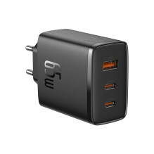 Sieninis Įkroviklis - Baseus OS-Cube Pro 2 × USB-C + USB 65 W Juodas Sieninis Įkroviklis - Baseus OS-Cube Pro 2 × USB-C + USB 65 W Juodas