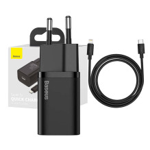 Charger - Baseus Super Si Quick Charger 20W USB-C to Lightning 1m Black Charger - Baseus Super Si Quick Charger 20W USB-C to Lightning 1m Black