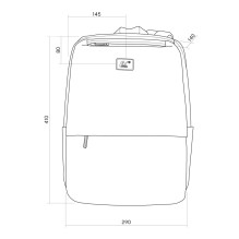 Nešiojamo kompiuterio kuprinė - nano RS RS202 B 15,6" Juoda