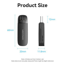 ATMINTIES SKAITYTUVAS USB3.0 / SD / TF CLFB0 VENTION