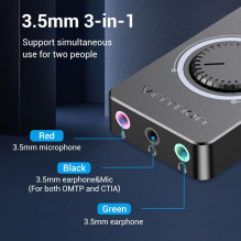 Garso plokštės adapteris USB / 0,15 m CDRBB VENTION Garso plokštės adapteris USB / 0,15 m CDRBB VENTION