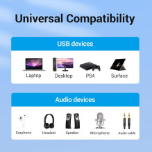 Garso plokštės adapteris USB / 0,15 m CDRBB VENTION Garso plokštės adapteris USB / 0,15 m CDRBB VENTION