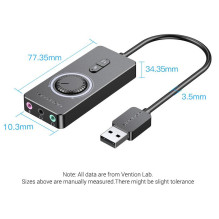 Garso plokštės adapteris USB / 0,15 m CDRBB VENTION Garso plokštės adapteris USB / 0,15 m CDRBB VENTION