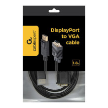 KABELIO EKRANAS PRIEŽASTIS Į VGA 1.8M / CCP-DPM-VGAM-6 GEMBIRD