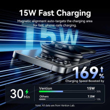 MOBILIOJO ĮKROVIKLIS AUTOMOBILIUI MAGNETINIS / WRL JUODAS KSJB0 VENTION