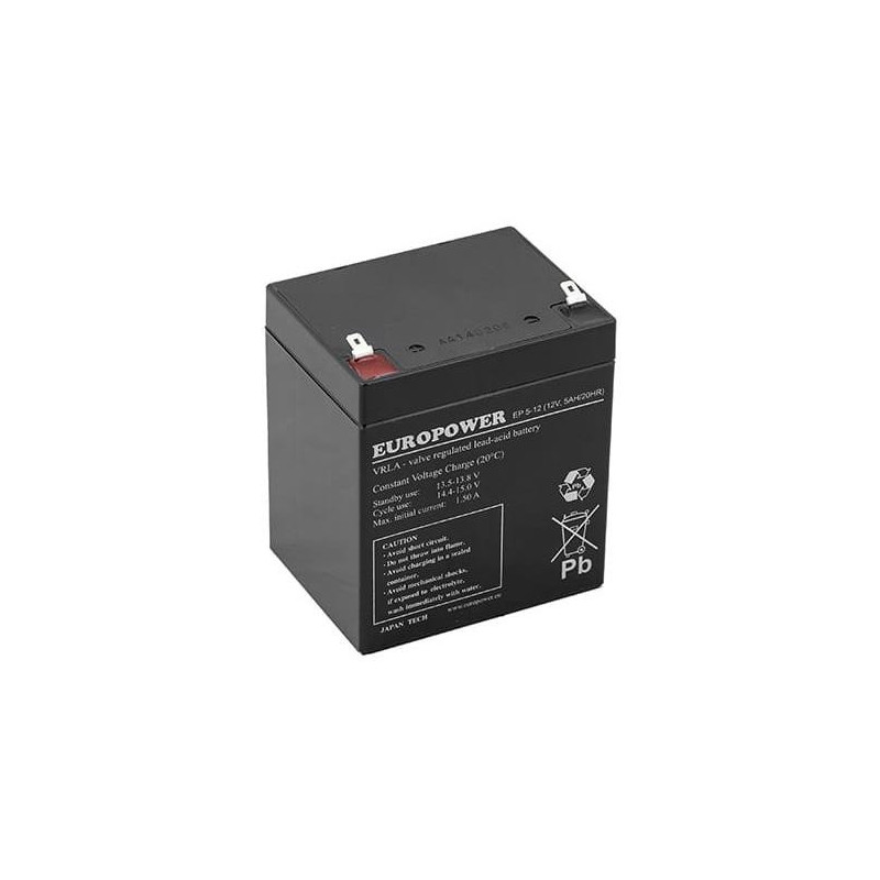 BATTERY 12V 5AH VRLA / EP5-12T2 EUROPOWER EMU