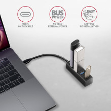 I / O HUB USB-C 4PORT MINI / 0.2M HUE-M1C AXAGON