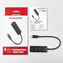 I / O HUB USB-C 4PORT MINI / 0.2M HUE-M1C AXAGON