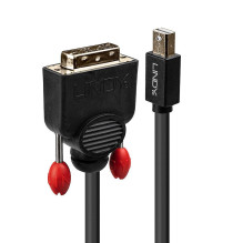 CABLE MINI DP TO DVI 3M / BLACK 41953 LINDY CABLE MINI DP TO DVI 3M / BLACK 41953 LINDY