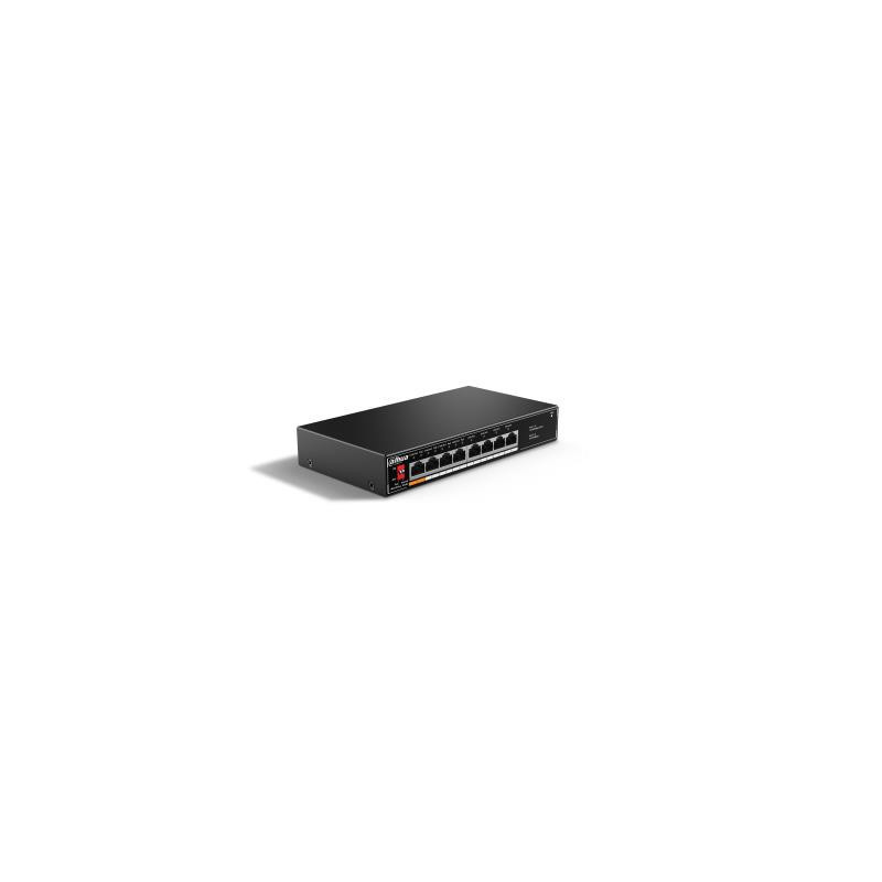 Switch, DAHUA, Desktop / pedestal, 8x10Base-T / 100Base-TX, PoE ports 4, 60 Watts, SF1008LP