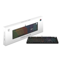 ŽAIDIMŲ KLAVIATŪRA JUODA JAV / FORGE GK310 RAUDONA MSI