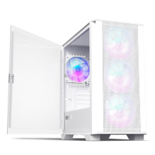 Case, MONTECH, AIR 100 ARGB, MidiTower, Not included, MicroATX, MiniITX, Colour White, AIR100ARGB(W)